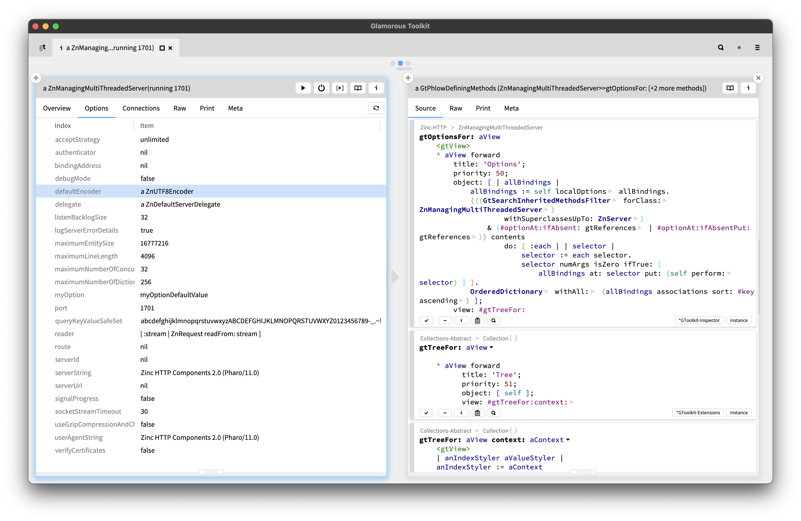 Zinc HTTP Server Options