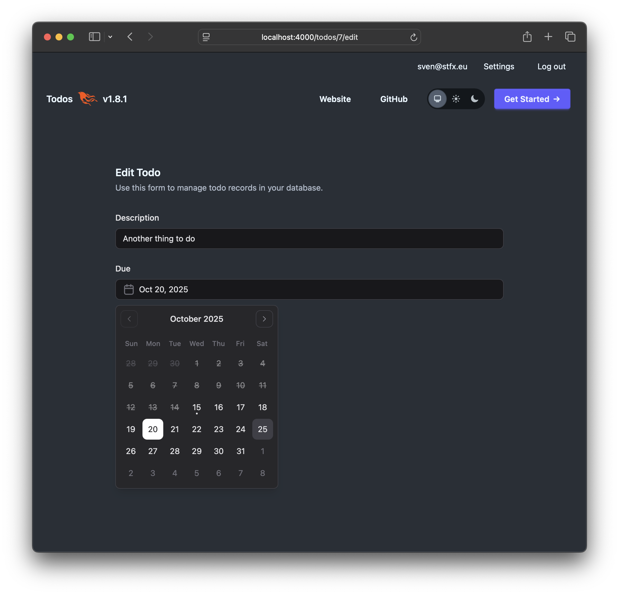 Fluxon UI First Edit Todo