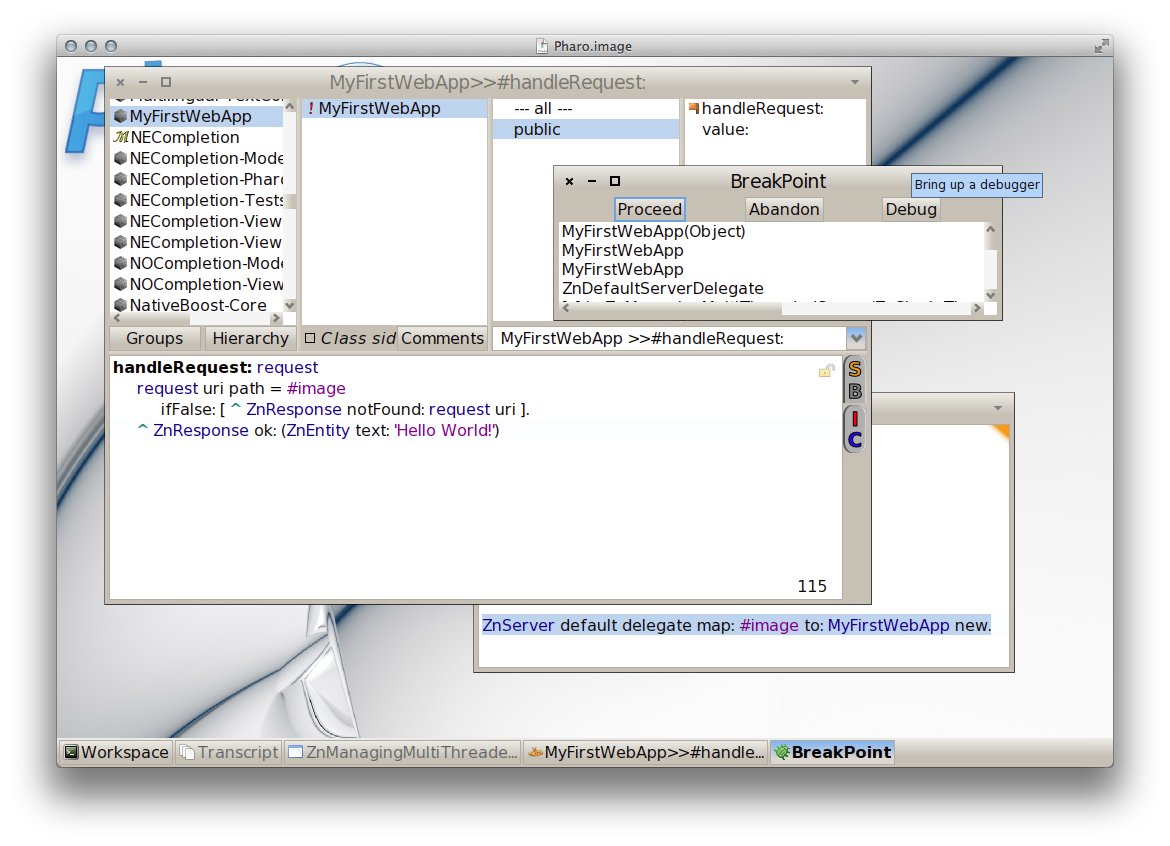 Execution stopping on a breakpoint